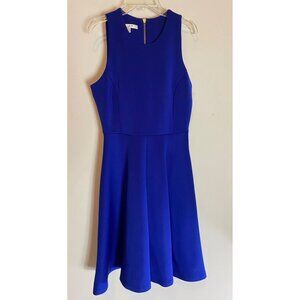 Milly Sapphire Blue Sleeveless A-Line Dress Back Zipper Size 4